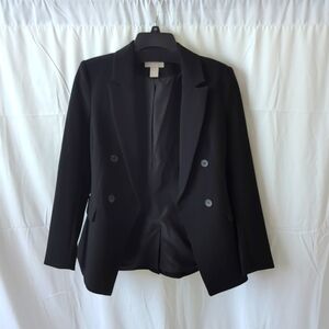 H&M Double Breasted Black Classic Blazer Jacket